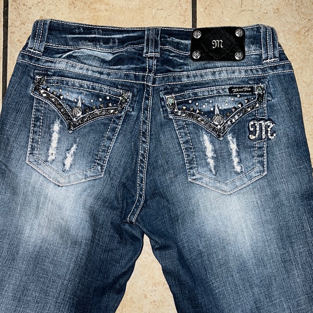 Miss Me Bootcut Jeans with Rhinestone Detail